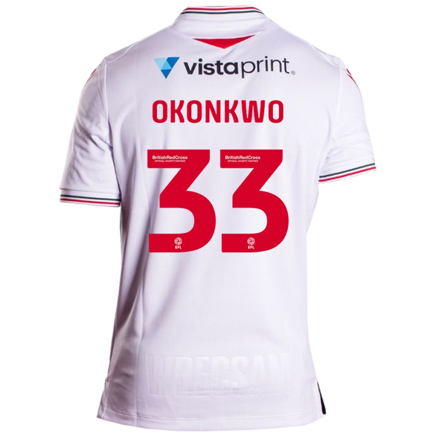 Homem Camisola Arthur Okonkwo #33 Branco Alternativa 2023/24 Camisa Brasil