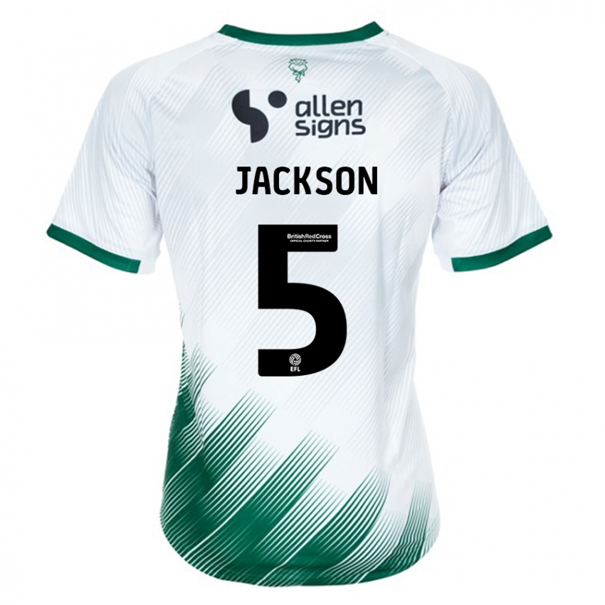 Homem Camisola Adam Jackson #5 Branco Alternativa 2023/24 Camisa Brasil