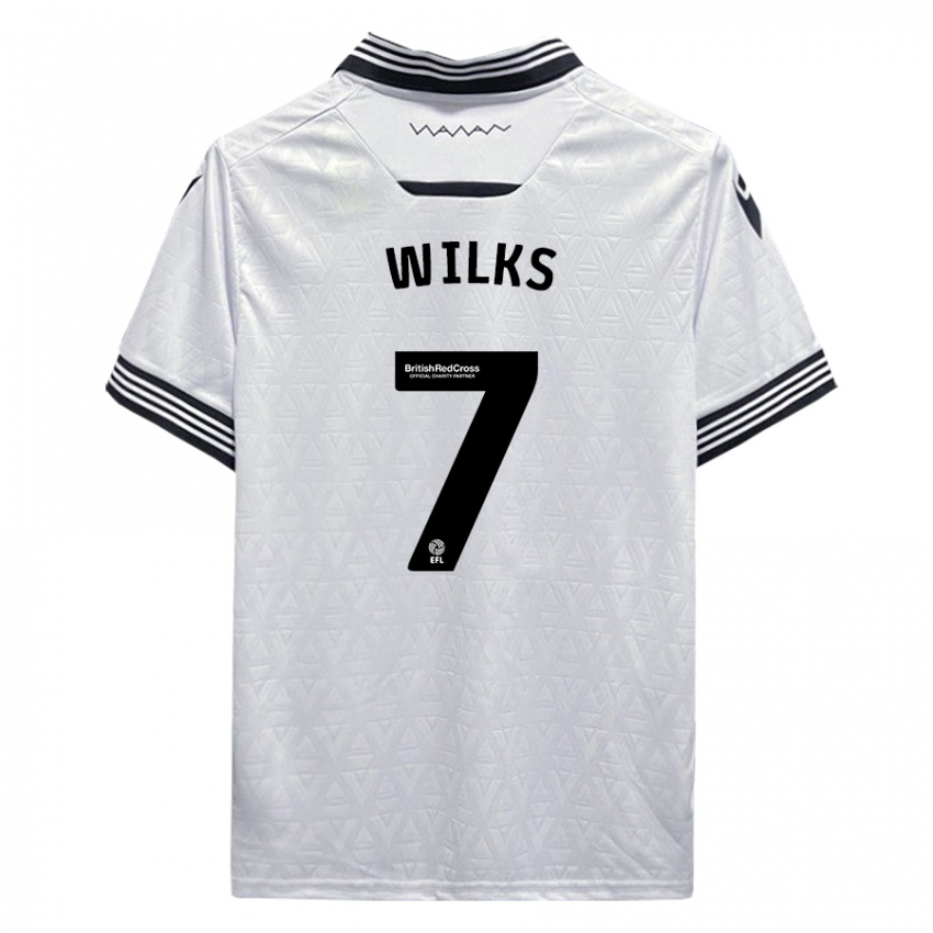 Homem Camisola Mallik Wilks #7 Branco Alternativa 2023/24 Camisa Brasil