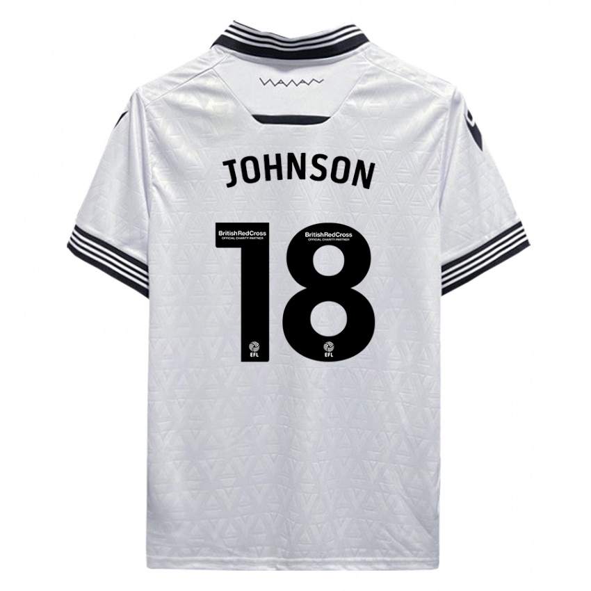 Homem Camisola Marvin Johnson #18 Branco Alternativa 2023/24 Camisa Brasil