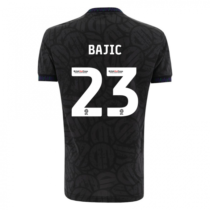Homem Camisola Stefan Bajic #23 Preto Alternativa 2023/24 Camisa Brasil