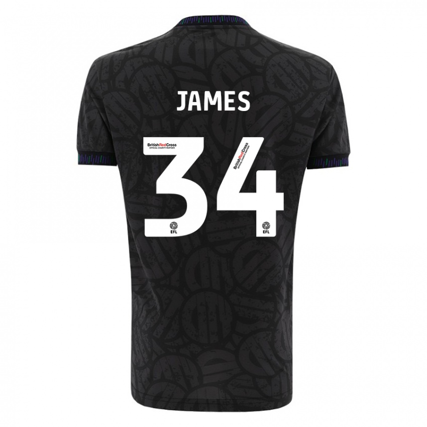 Homem Camisola Joseph James #34 Preto Alternativa 2023/24 Camisa Brasil