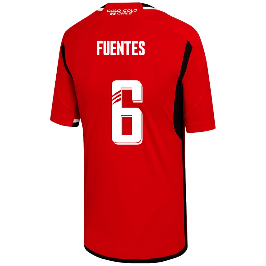 Homem Camisola César Fuentes #6 Vermelho Alternativa 2023/24 Camisa Brasil