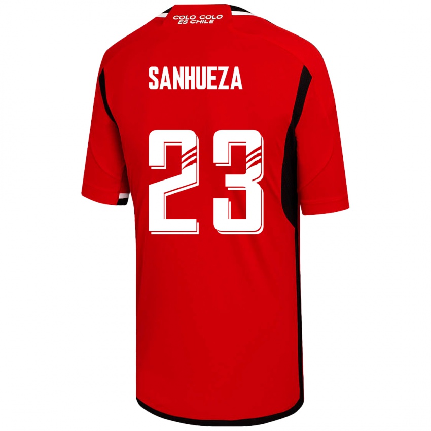 Homem Camisola Nicol Sanhueza #23 Vermelho Alternativa 2023/24 Camisa Brasil