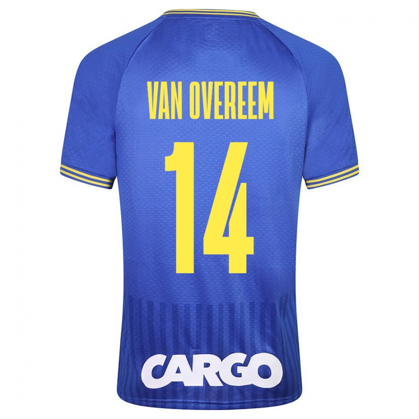 Homem Camisola Joris Van Overeem #14 Azul Alternativa 2023/24 Camisa Brasil