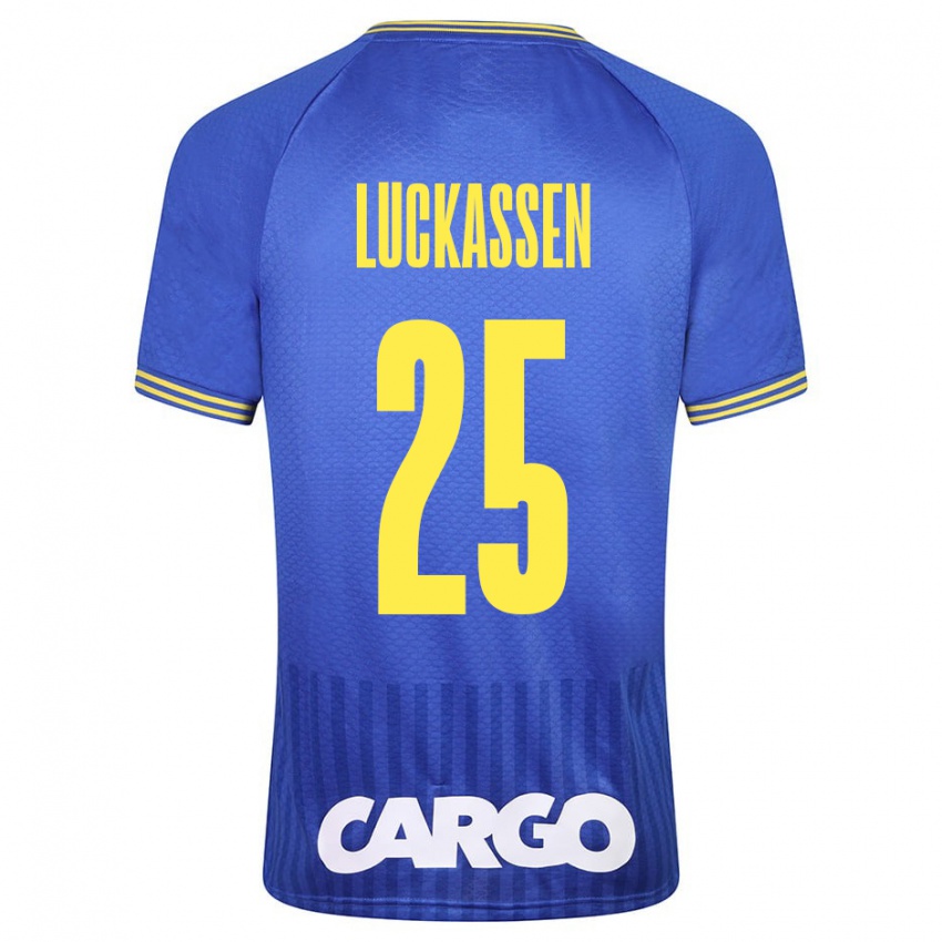 Homem Camisola Derrick Luckassen #25 Azul Alternativa 2023/24 Camisa Brasil
