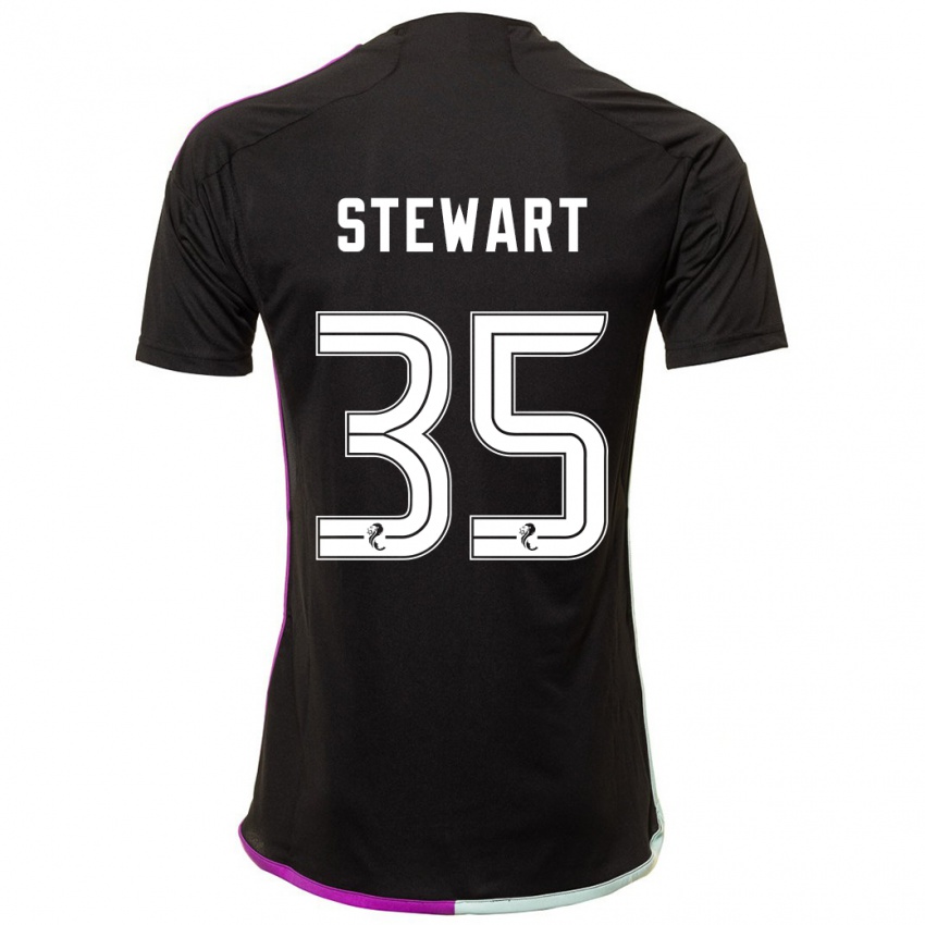 Homem Camisola Alfie Stewart #35 Preto Alternativa 2023/24 Camisa Brasil
