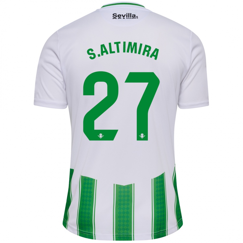 Mulher Camisola Sergi Altimira #27 Branco Principal 2023/24 Camisa Brasil