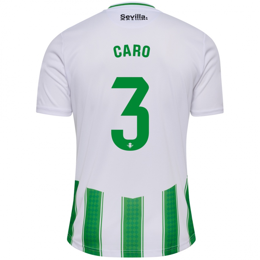 Mulher Camisola Andrés Caro #3 Branco Principal 2023/24 Camisa Brasil