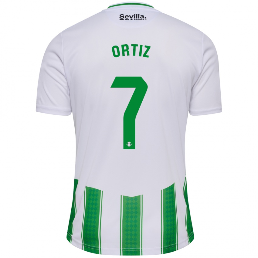 Mulher Camisola Ángel Ortiz #7 Branco Principal 2023/24 Camisa Brasil