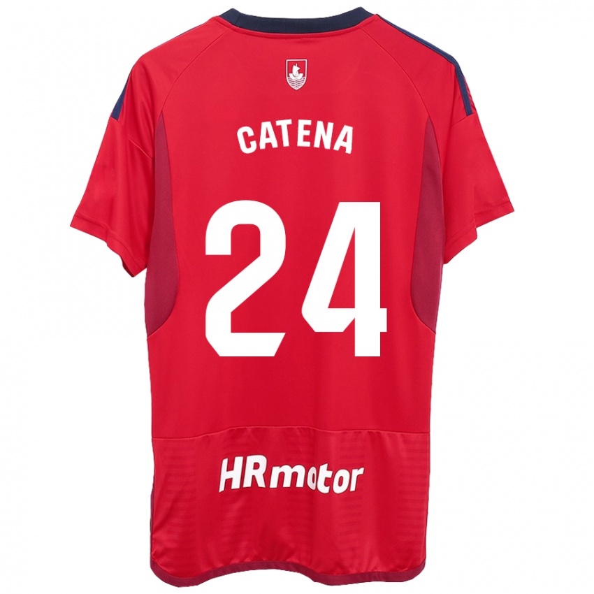 Mulher Camisola Alejandro Catena #24 Vermelho Principal 2023/24 Camisa Brasil