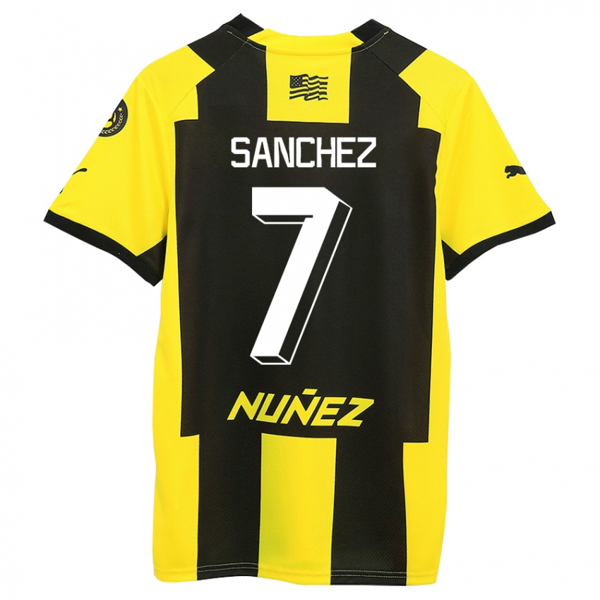 Mulher Camisola Carlos Sánchez #7 Amarelo Preto Principal 2023/24 Camisa Brasil