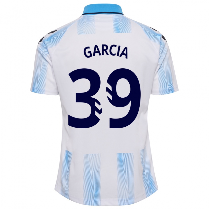 Mulher Camisola Claudia García #39 Branco Azul Principal 2023/24 Camisa Brasil