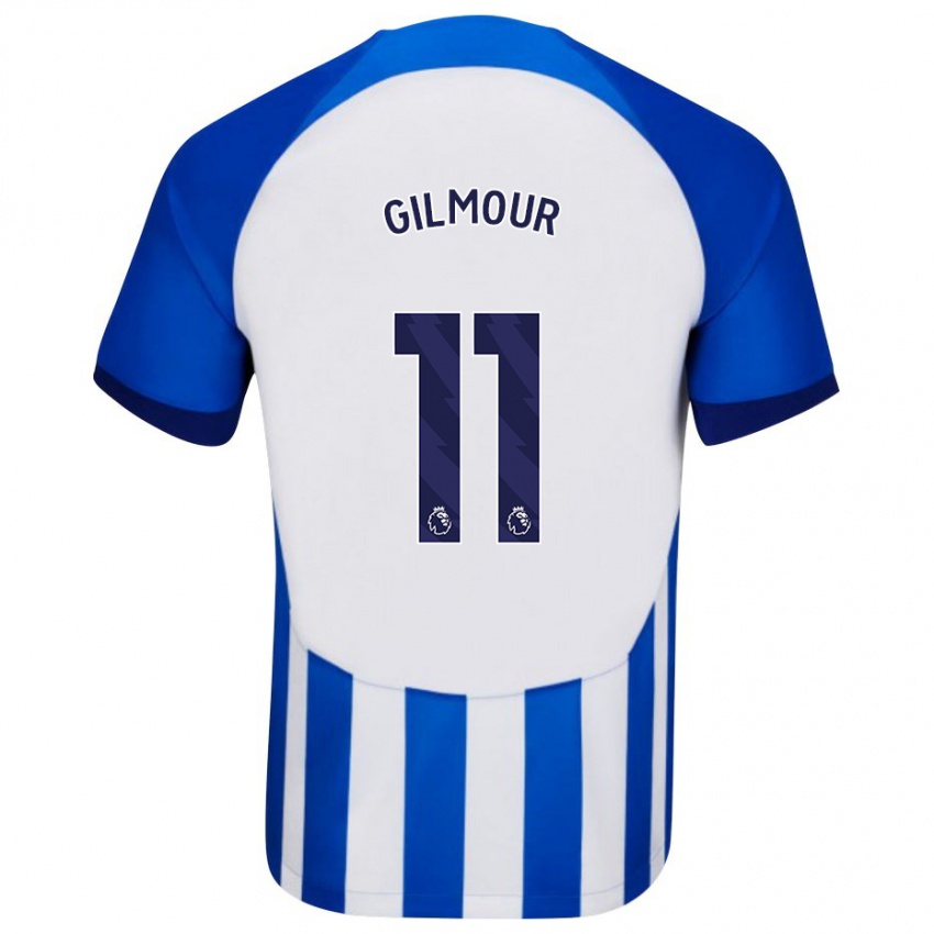 Mulher Camisola Billy Gilmour #11 Azul Principal 2023/24 Camisa Brasil
