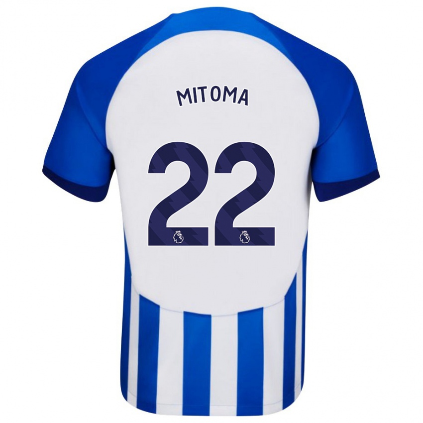 Mulher Camisola Kaoru Mitoma #22 Azul Principal 2023/24 Camisa Brasil