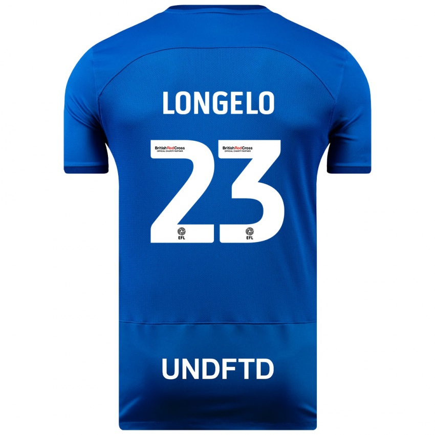 Mulher Camisola Emmanuel Longelo #23 Azul Principal 2023/24 Camisa Brasil