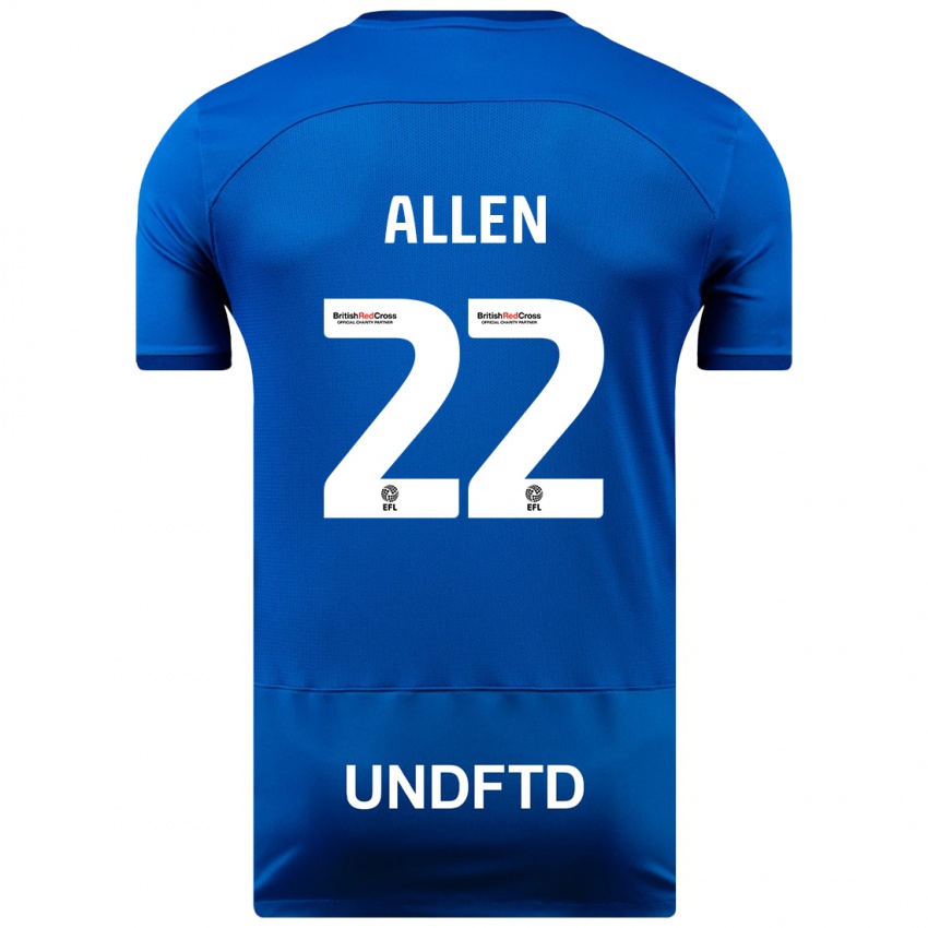 Mulher Camisola Remi Allen #22 Azul Principal 2023/24 Camisa Brasil