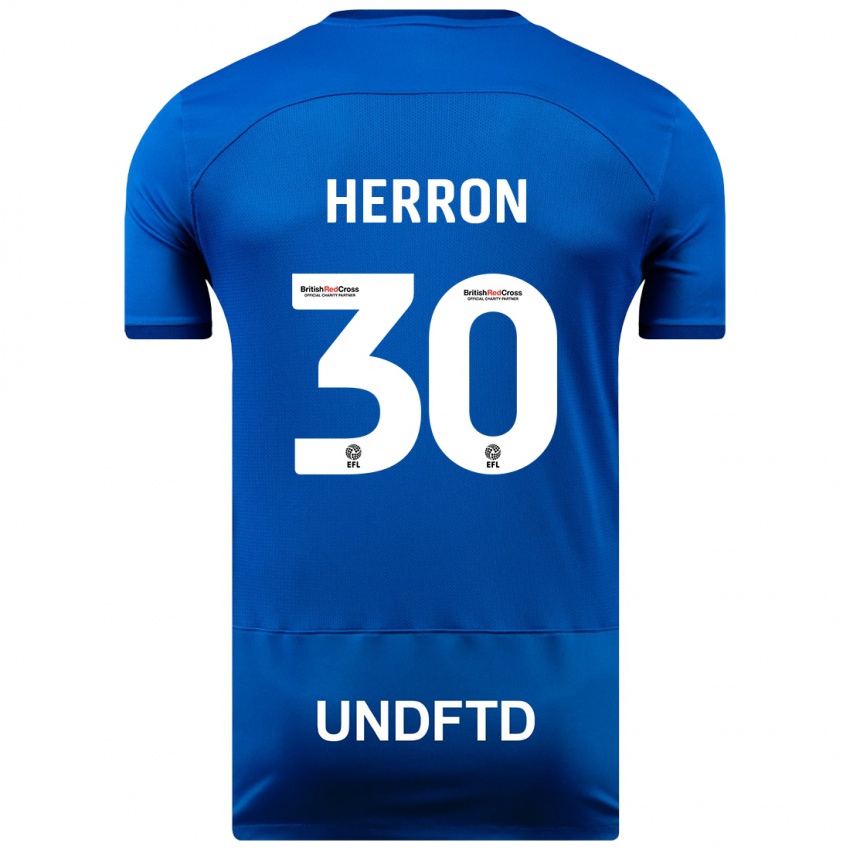 Mulher Camisola Neve Herron #30 Azul Principal 2023/24 Camisa Brasil