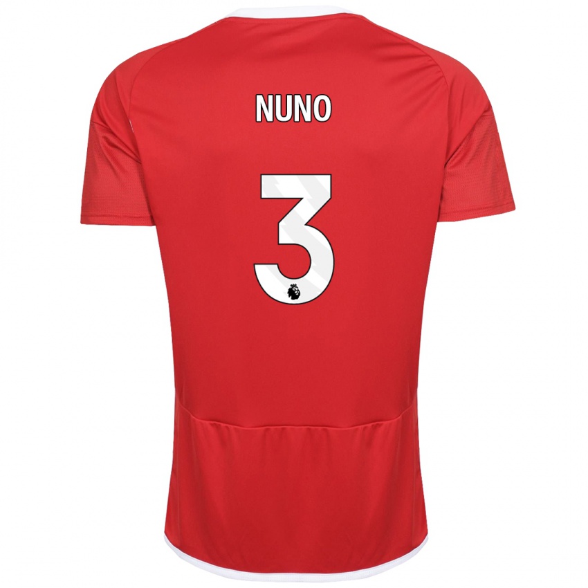 Mulher Camisola Nuno Tavares #3 Vermelho Principal 2023/24 Camisa Brasil