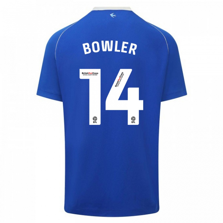 Mulher Camisola Josh Bowler #14 Azul Principal 2023/24 Camisa Brasil