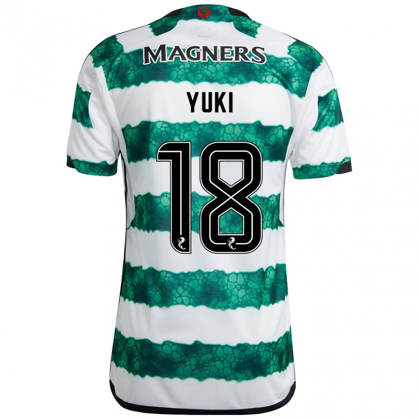Mulher Camisola Yuki Kobayashi #18 Verde Principal 2023/24 Camisa Brasil