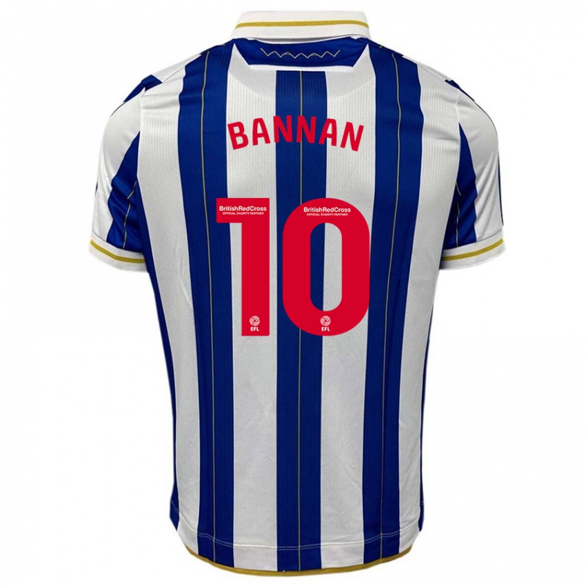 Mulher Camisola Barry Bannan #10 Branco Azulado Principal 2023/24 Camisa Brasil