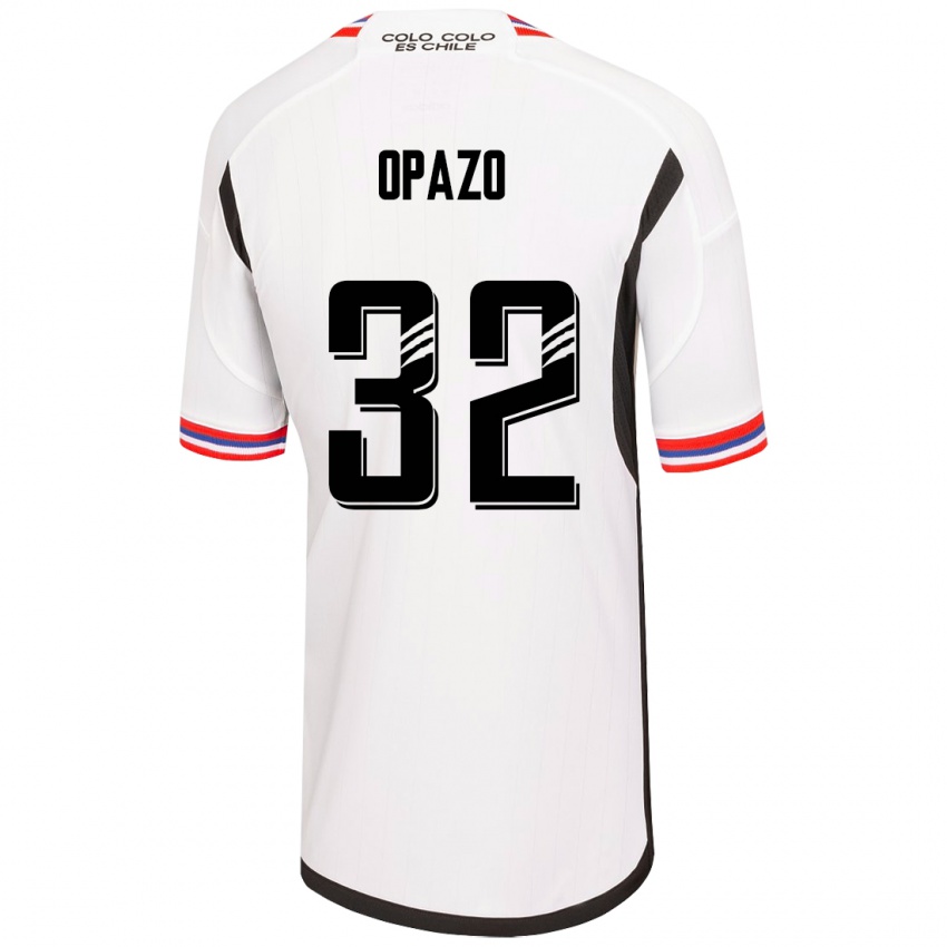Mulher Camisola Óscar Opazo #32 Branco Principal 2023/24 Camisa Brasil