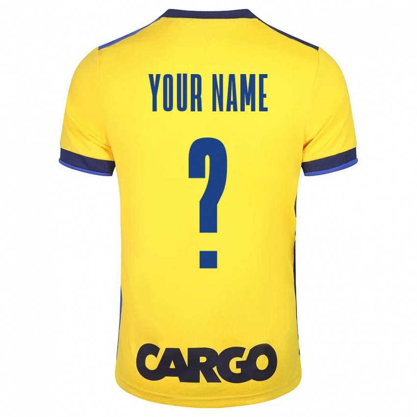 Mulher Camisola Seu Nome #0 Amarelo Principal 2023/24 Camisa Brasil