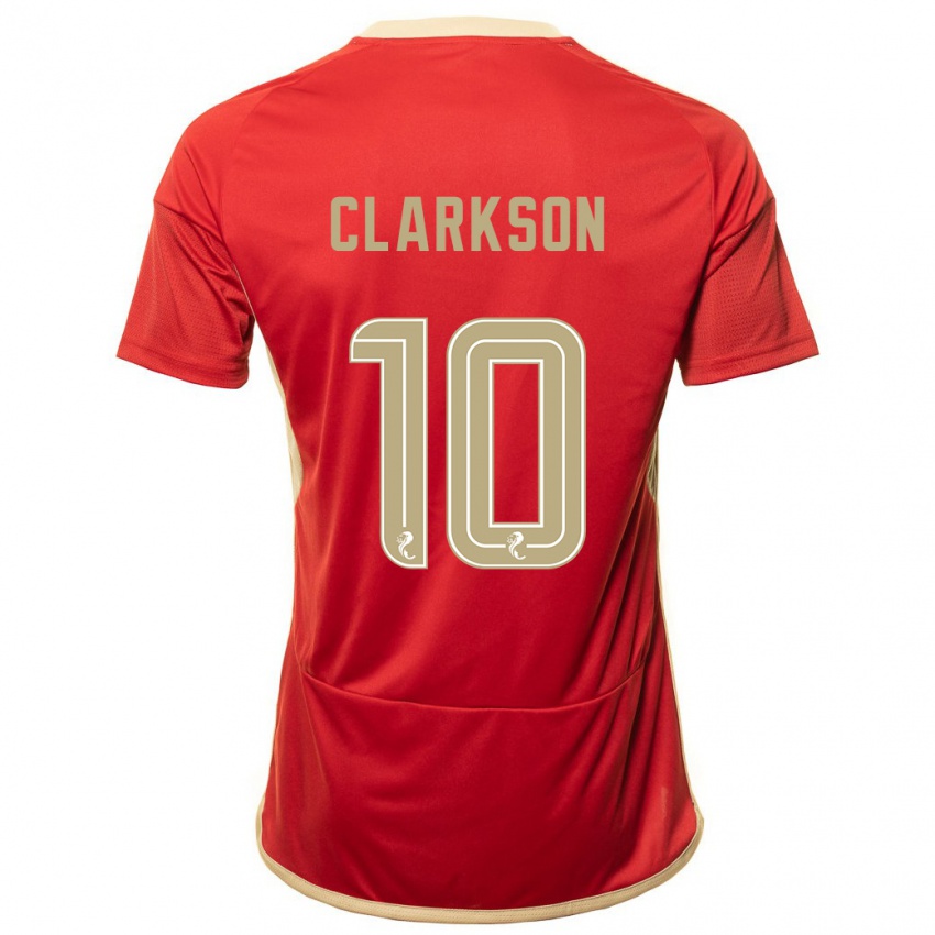 Mulher Camisola Leighton Clarkson #10 Vermelho Principal 2023/24 Camisa Brasil