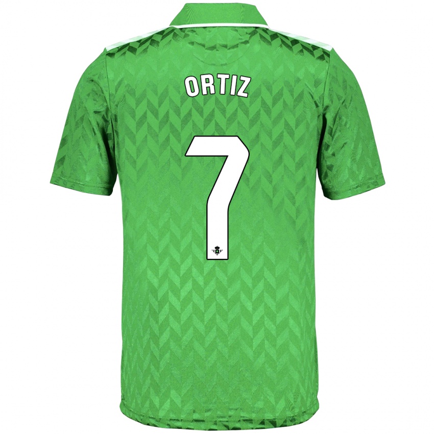 Mulher Camisola Ángel Ortiz #7 Verde Alternativa 2023/24 Camisa Brasil