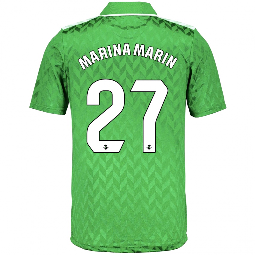 Mulher Camisola Marina Marín #27 Verde Alternativa 2023/24 Camisa Brasil
