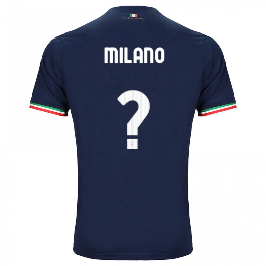 Mulher Camisola Alessandro Milano #0 Marinha Alternativa 2023/24 Camisa Brasil