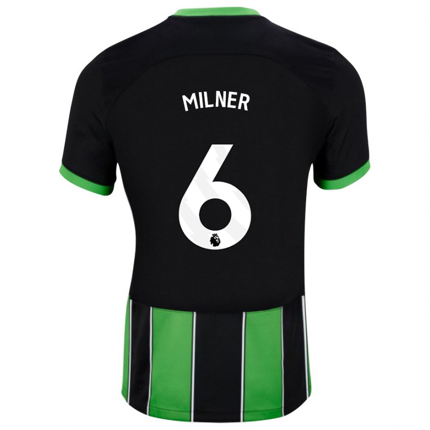 Mulher Camisola James Milner #6 Preto Verde Alternativa 2023/24 Camisa Brasil