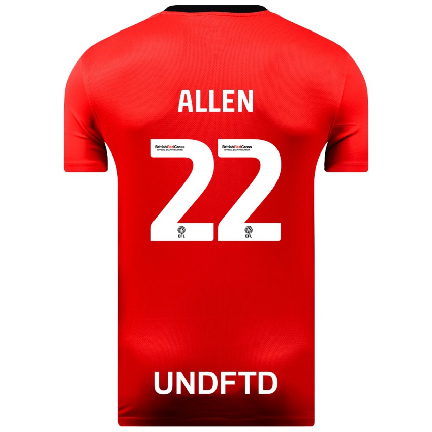 Mulher Camisola Remi Allen #22 Vermelho Alternativa 2023/24 Camisa Brasil