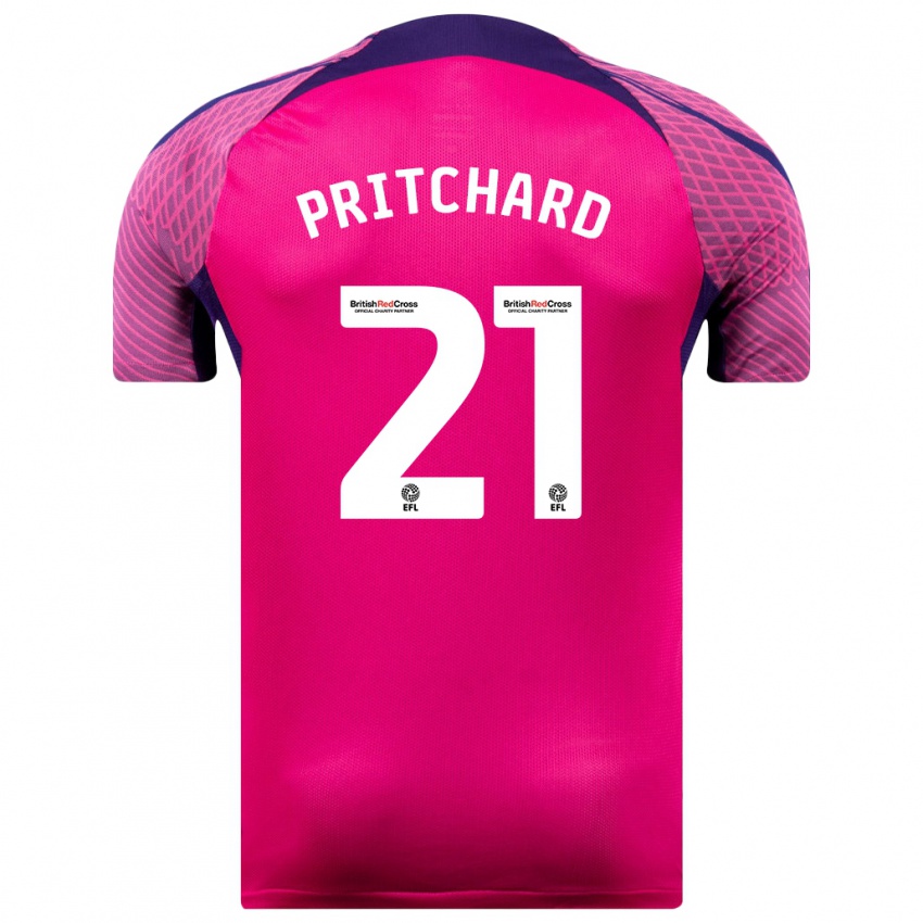 Mulher Camisola Alex Pritchard #21 Roxo Alternativa 2023/24 Camisa Brasil