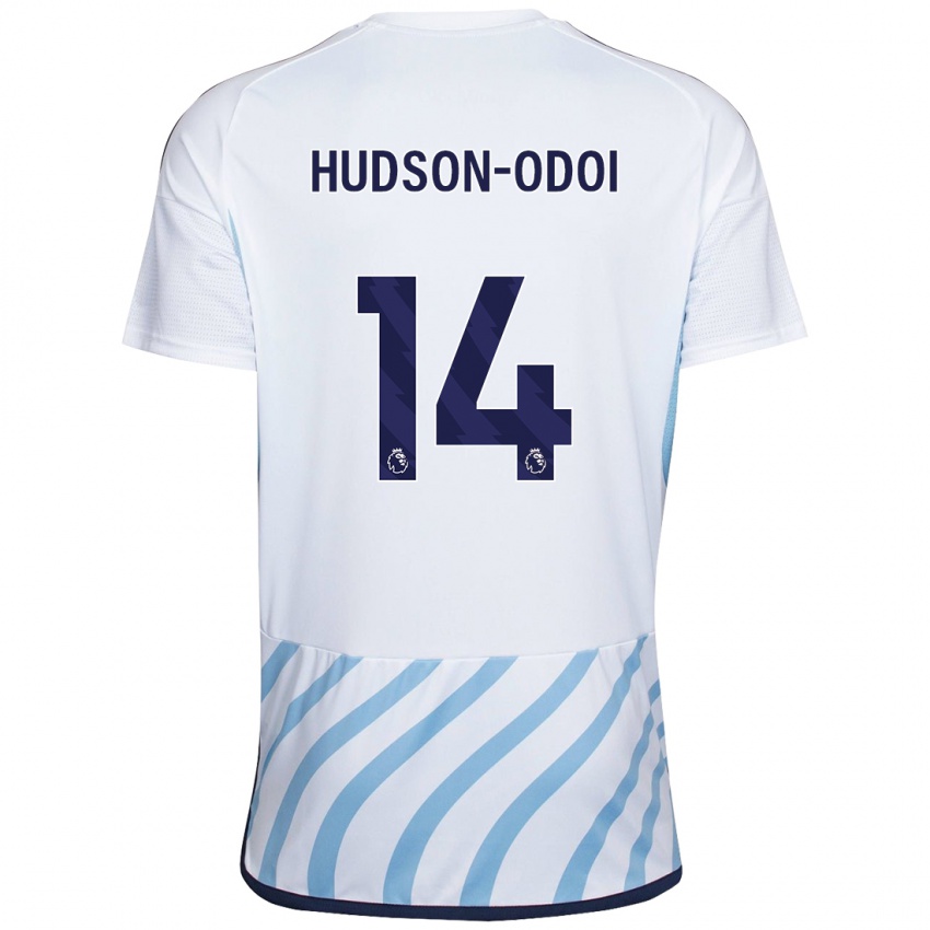 Mulher Camisola Callum Hudson-Odoi #14 Branco Azul Alternativa 2023/24 Camisa Brasil