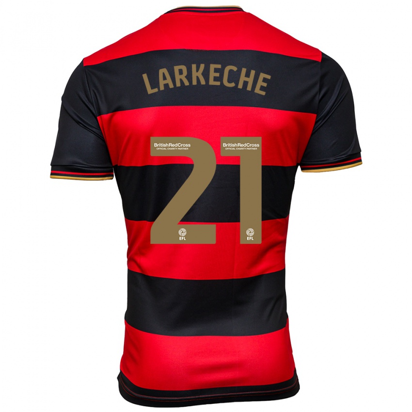 Mulher Camisola Ziyad Larkeche #21 Preto Vermelho Alternativa 2023/24 Camisa Brasil