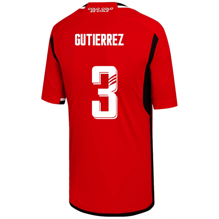 Mulher Camisola Daniel Gutiérrez #3 Vermelho Alternativa 2023/24 Camisa Brasil