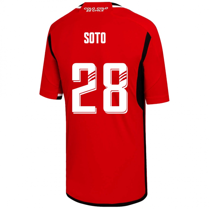 Mulher Camisola Lucas Soto #28 Vermelho Alternativa 2023/24 Camisa Brasil