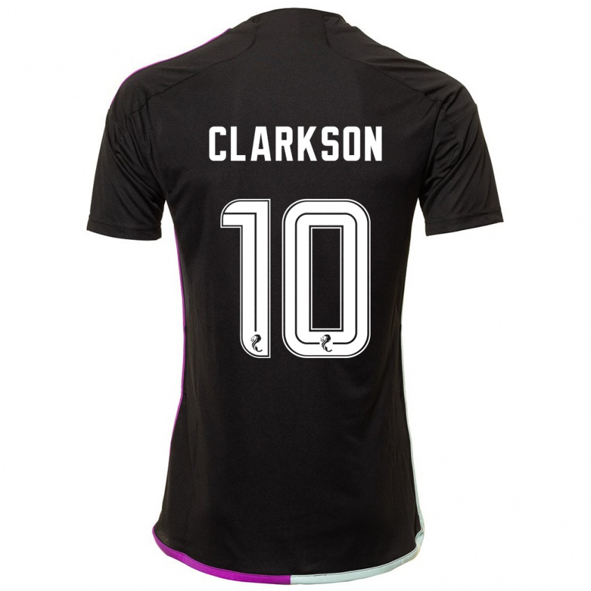 Mulher Camisola Leighton Clarkson #10 Preto Alternativa 2023/24 Camisa Brasil