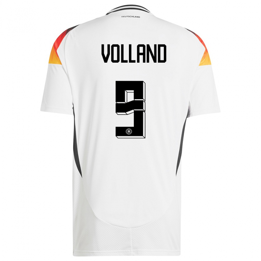 Criança Camisola Alemanha Kevin Volland #9 Branco Principal 24-26 Camisa Brasil