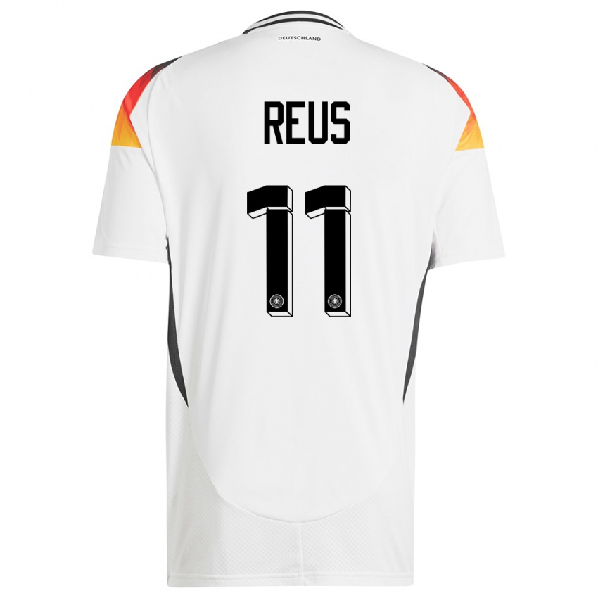 Criança Camisola Alemanha Marco Reus #11 Branco Principal 24-26 Camisa Brasil