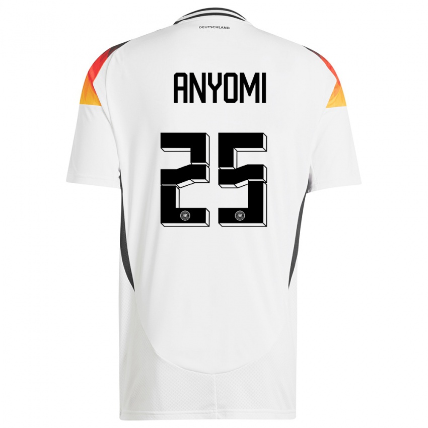 Criança Camisola Alemanha Nicole Anyomi #25 Branco Principal 24-26 Camisa Brasil