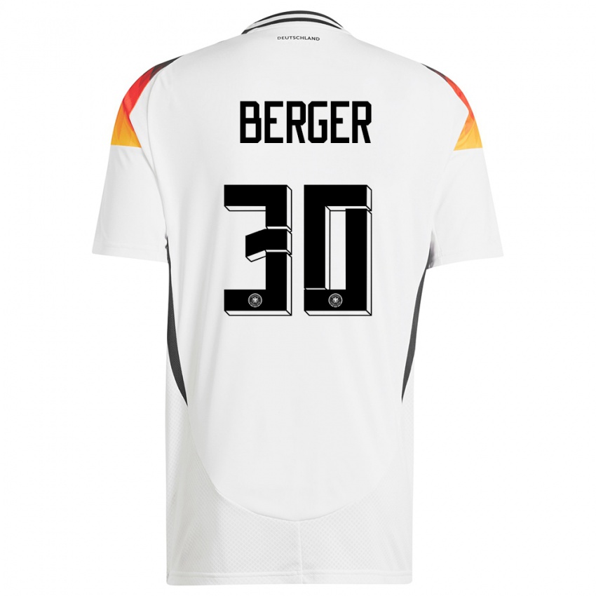 Criança Camisola Alemanha Ann Katrin Berger #30 Branco Principal 24-26 Camisa Brasil