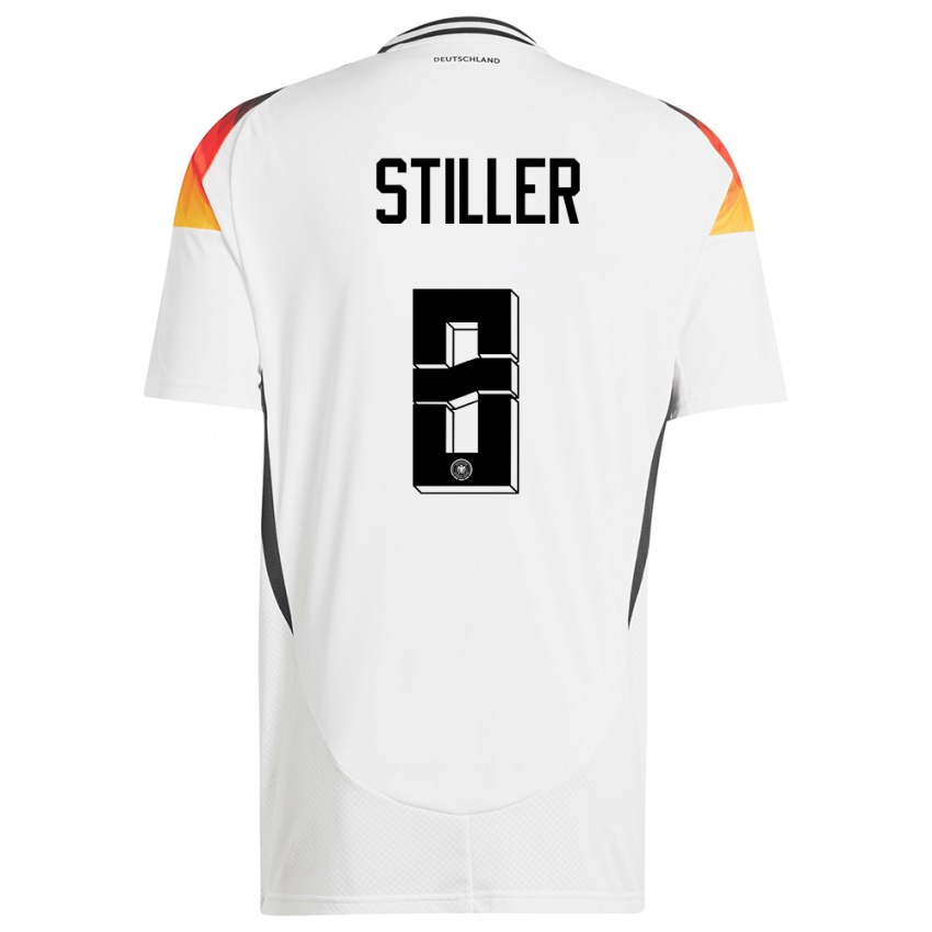 Criança Camisola Alemanha Angelo Stiller #8 Branco Principal 24-26 Camisa Brasil