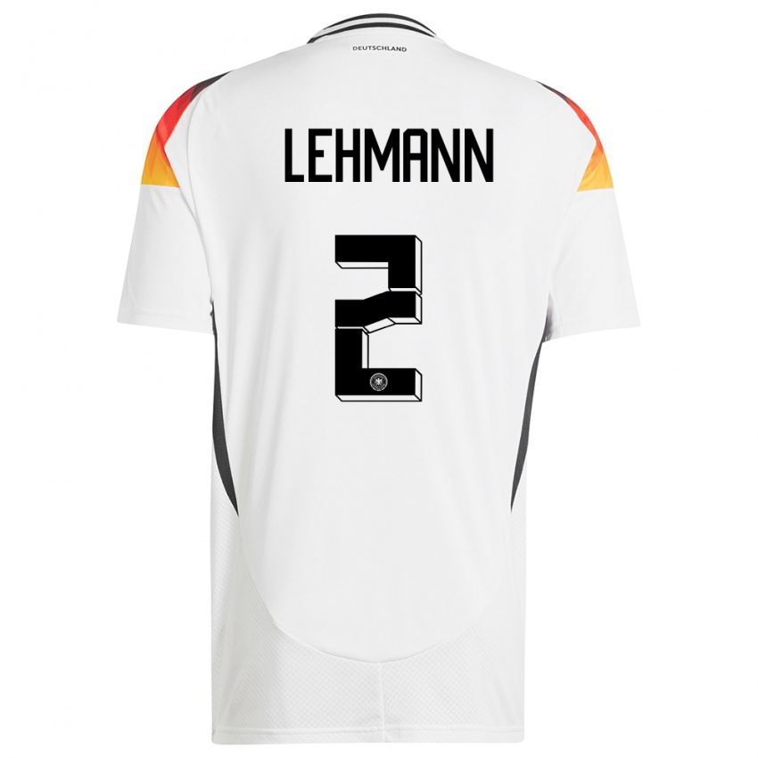 Criança Camisola Alemanha Paul Lehmann #2 Branco Principal 24-26 Camisa Brasil