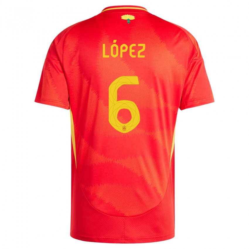 Criança Camisola Espanha Maitane Lopez #6 Vermelho Principal 24-26 Camisa Brasil