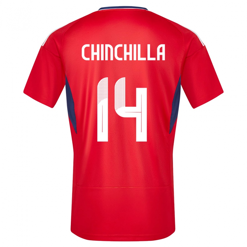 Criança Camisola Costa Rica Priscila Chinchilla #14 Vermelho Principal 24-26 Camisa Brasil