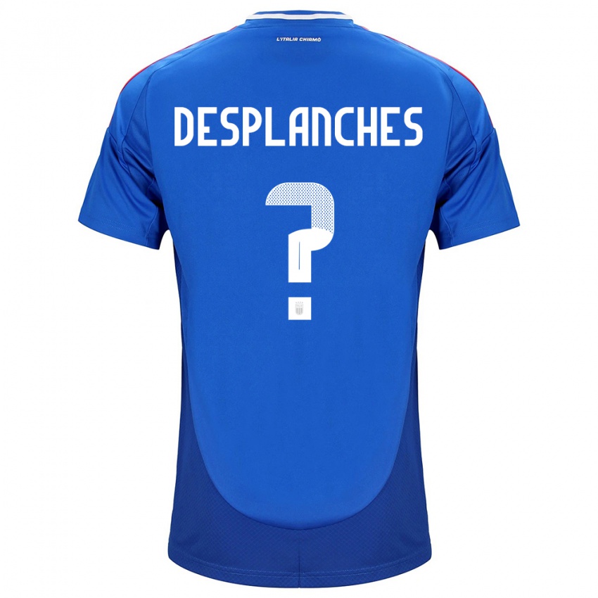 Criança Camisola Itália Sebastiano Desplanches #0 Azul Principal 24-26 Camisa Brasil