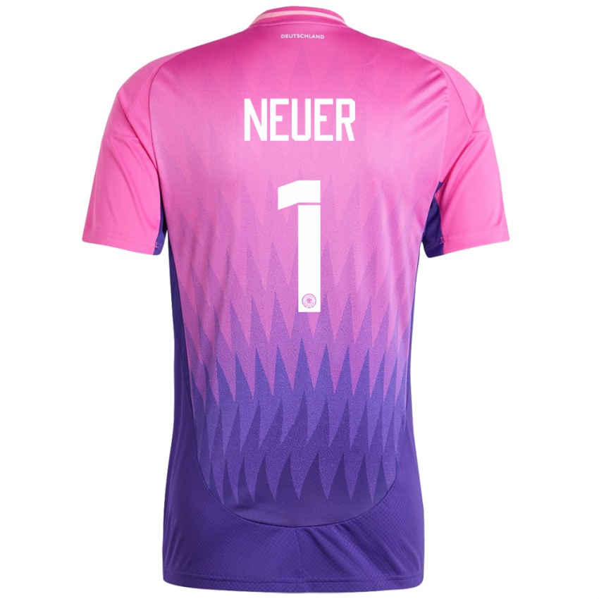 Criança Camisola Alemanha Manuel Neuer #1 Rosa Roxo Alternativa 24-26 Camisa Brasil